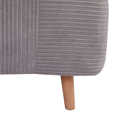 2-in-1 Slaapbank – Slaapbank Bed – Bedbank – Sleeperbank – Lichtgrijs – Verstelbare Vouwmatras – Chaise Lounge Met Corduroy Bekleding