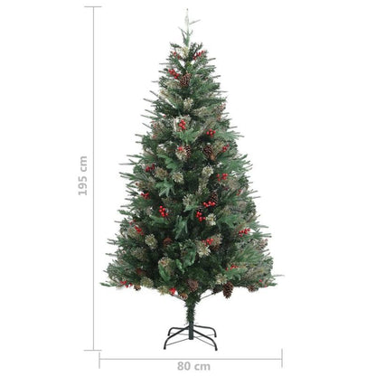 Kerstboom – Kunstkerstboom – Decoratieve Kerstboom – Groene Boom – Den – 195 cm Groot – Realistisch PVC & PE Materiaal