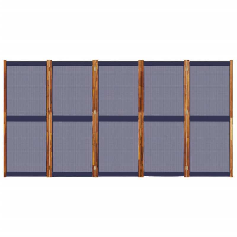 Kamerscherm – Ruimteverdeler – Privacy Scherm – Scheidingswand – Room Divider – Donkerblauw – Vrijstaand – 350x180 cm – Geen Stroom Nodig