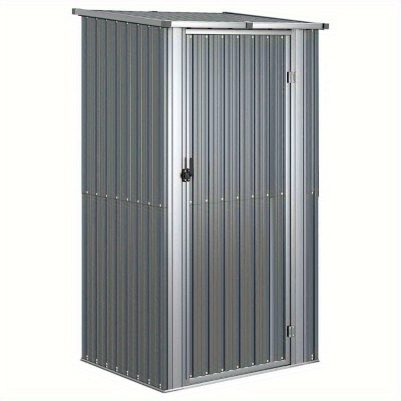 Tuinschuur – Tuinhuisje – Tuinberging – Tuinopslag – Schuur – Grijs – Gegalvaniseerd Staal – 118,5x97x209,5 cm – Stevig en Mobiel