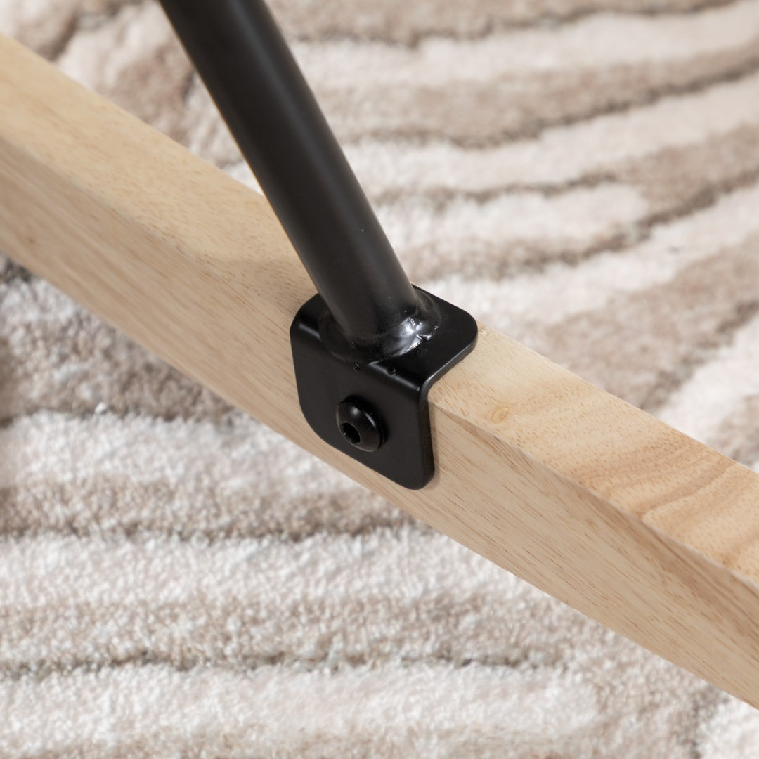 Schommelstoel – Relaxstoel – Fauteuil – Voedingsstoel – Loungestoel – Ergonomisch Design – Memory Foam Zitting – Hoge Rugleuning – Teddy Stof – Massief Houten Frame – Handmatig Schommelmechanisme – Grijs