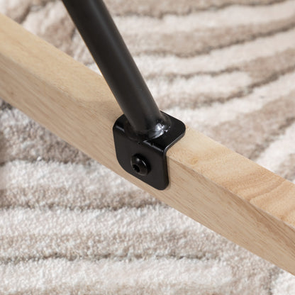 Schommelstoel – Relaxstoel – Fauteuil – Voedingsstoel – Loungestoel – Ergonomisch Design – Memory Foam Zitting – Hoge Rugleuning – Teddy Stof – Massief Houten Frame – Handmatig Schommelmechanisme – Grijs
