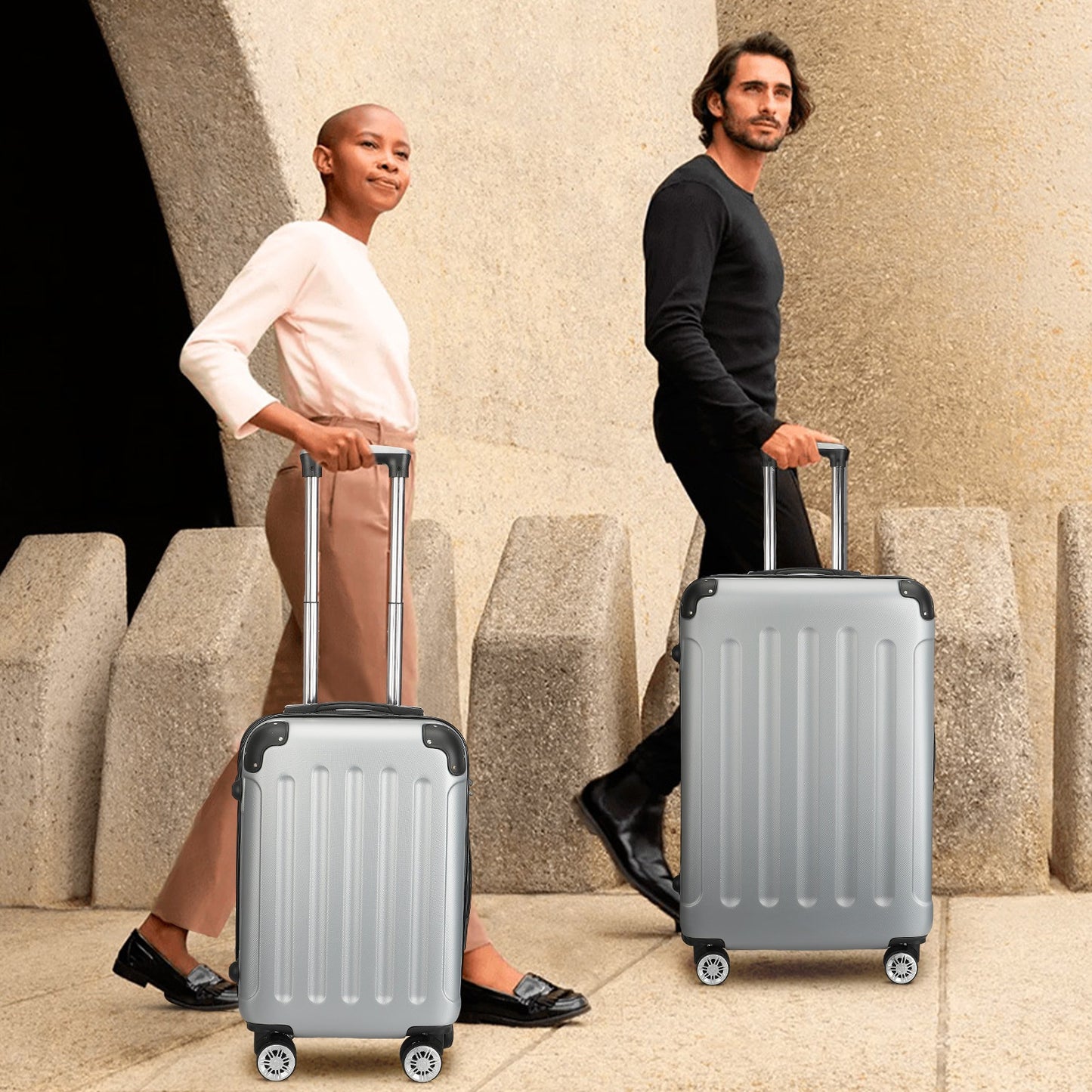 Reiskofferset – Kofferset – Trolley Koffer – Bagageset – Harde Koffer – 3-delig M-L-XL – ABS Hard Shell – 360° Draaibare Wieltjes