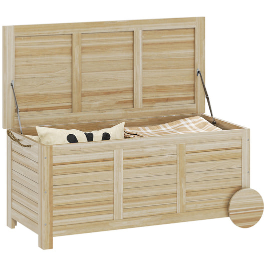 Tuinkist – Tuinopbergbox – Kussenbox – Tuinberging – Houten Opbergkist – 185 Liter Inhoud – Weerbestendig Met Wieltjes