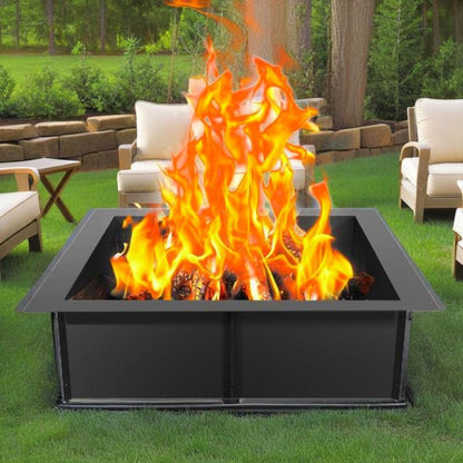 Buitenhaard – Vuurkorf – Tuinhaard – Metalen Haard – Rechthoekige Vuurkorf – Duurzaam Metaal – 106x106 Cm - QUORE