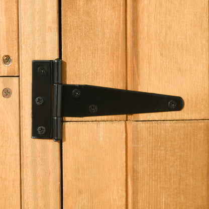 Tuinhuisje – Tuinkast – Tuinschuur – Berging – Opberghuis – Hout – Asfalt Dak – Ruime Deur & Uitneembare Planken – 77x54x179 cm – Geel