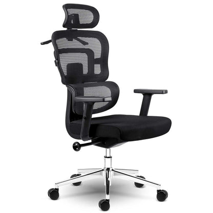 Bureaustoel – Office Chair – Gamingstoel – Bureaukruk – Draaistoel – Ademend Mesh Rugoppervlak – Verstelbare Zithoogte 44-52 cm - Zwart