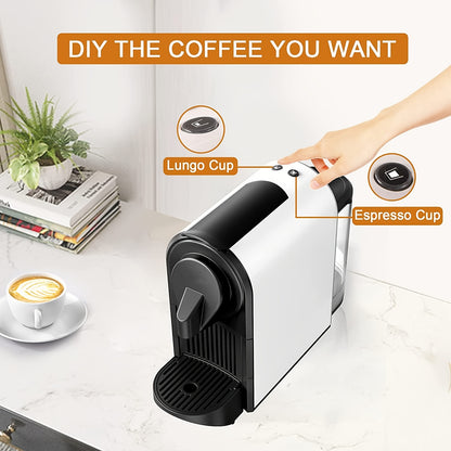 4-in-1 Koffiecapsule Machine – Koffiemachine – Espressoapparaat – Capsulezetapparaat – Koffiezetter – Multifunctioneel – Warm en Koud – Snel Op Temperatuur – Wit – Aluminiumlegering