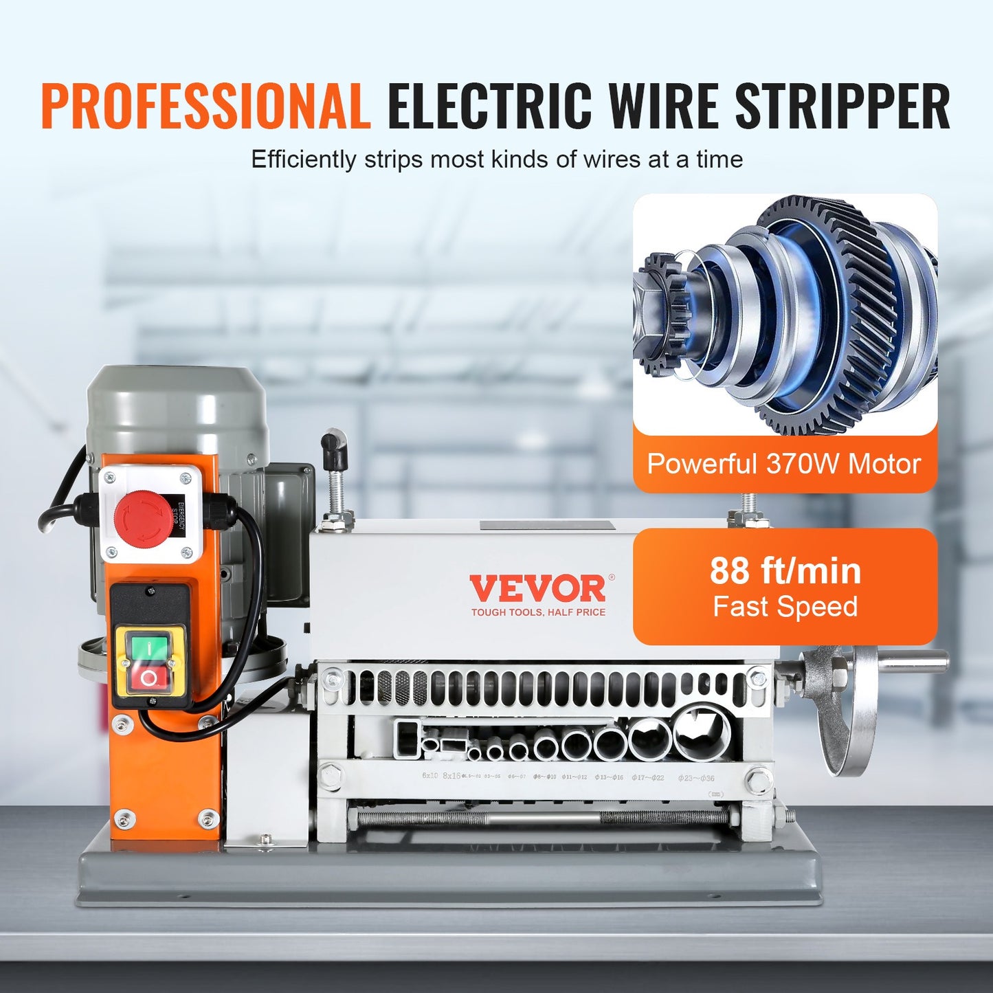 Kabelstripper – Draadstripper – Striptang – Kabelpeller – Elektrische Kabelstripper – 370W Motor – Aluminiumlegering Behuizing