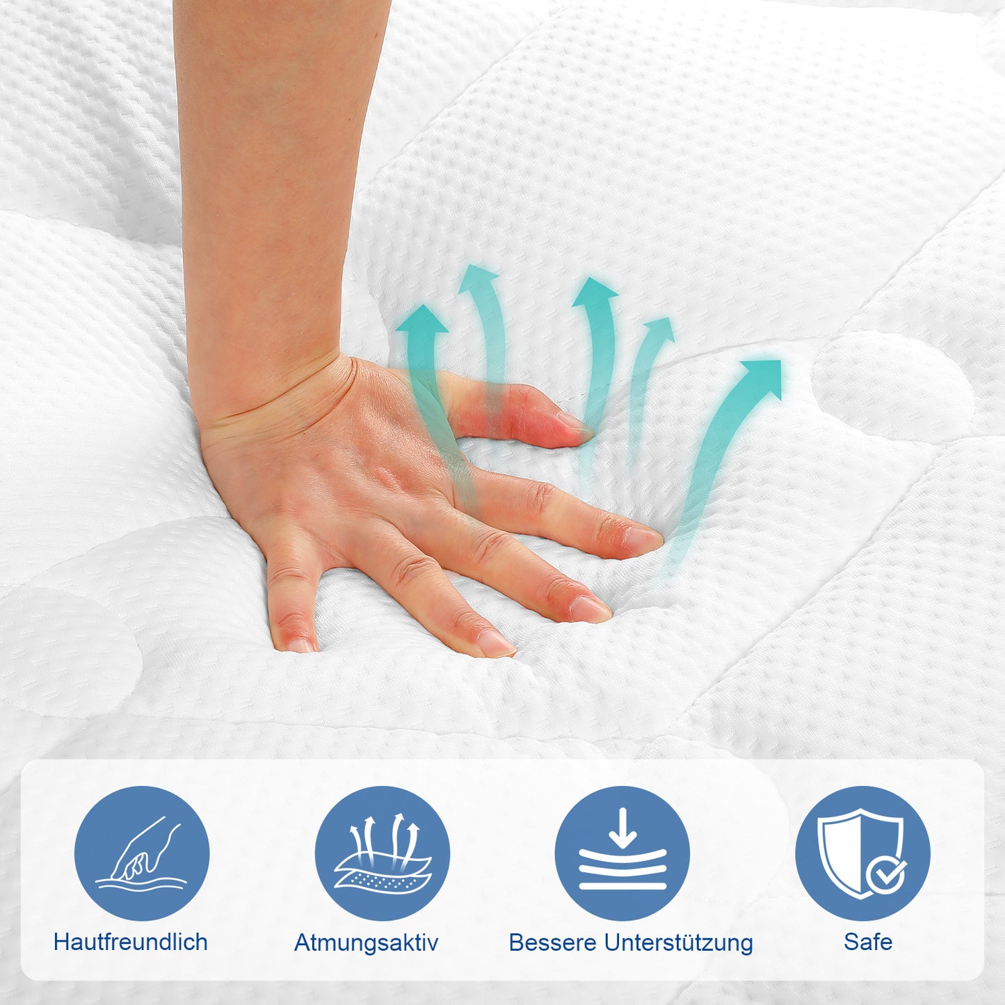 Multilayer Hybrid Queen Mattress - Multiple Sizes & Styles Available Ergonomic Design with Memory Foam and Pocket Spring Medium Firm Feel