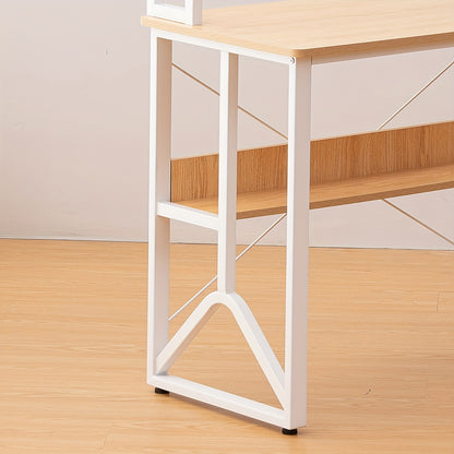 Bureau – Computertafel – Bureautafel – Schrijftafel – Werkplek – 100x50 cm – Dubbele Legplanken Met Antislip – Y-Vormig Stalen Frame