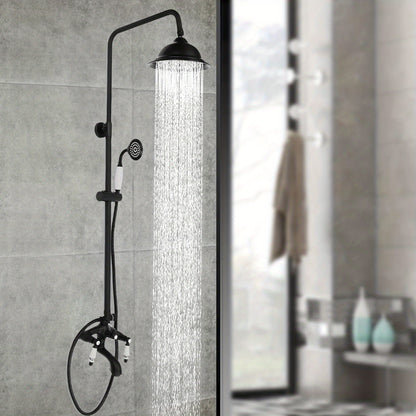 Regendouche Set – Douchepaneel – Handdouche – Douchekop – Douchekraan – Roestvrij Staal – 3 Waterstanden – 360° Draaibaar