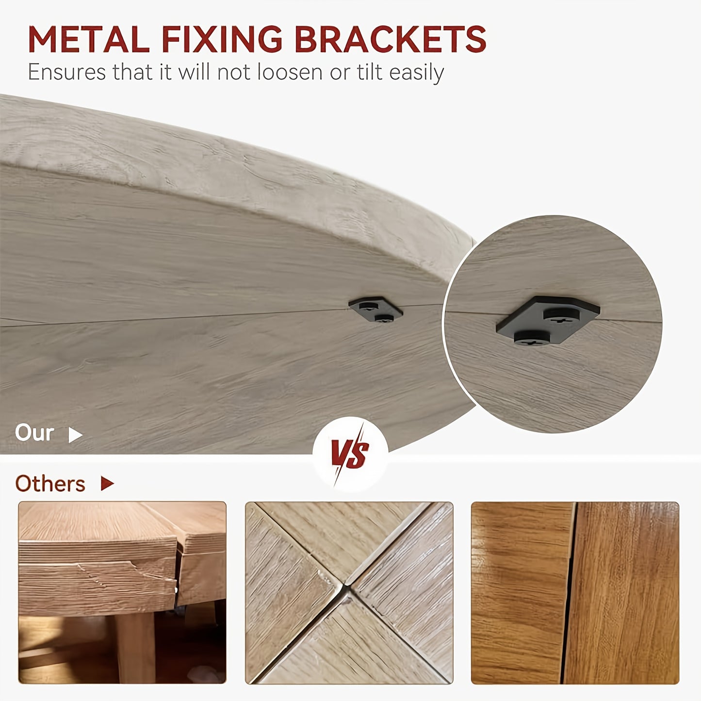 Ronde Eettafel – Dining Table – Tafel – Keukentafel – Eetkamertafel – Grijs – 2-laags Opbergruimte – Stevig Metalen Frame
