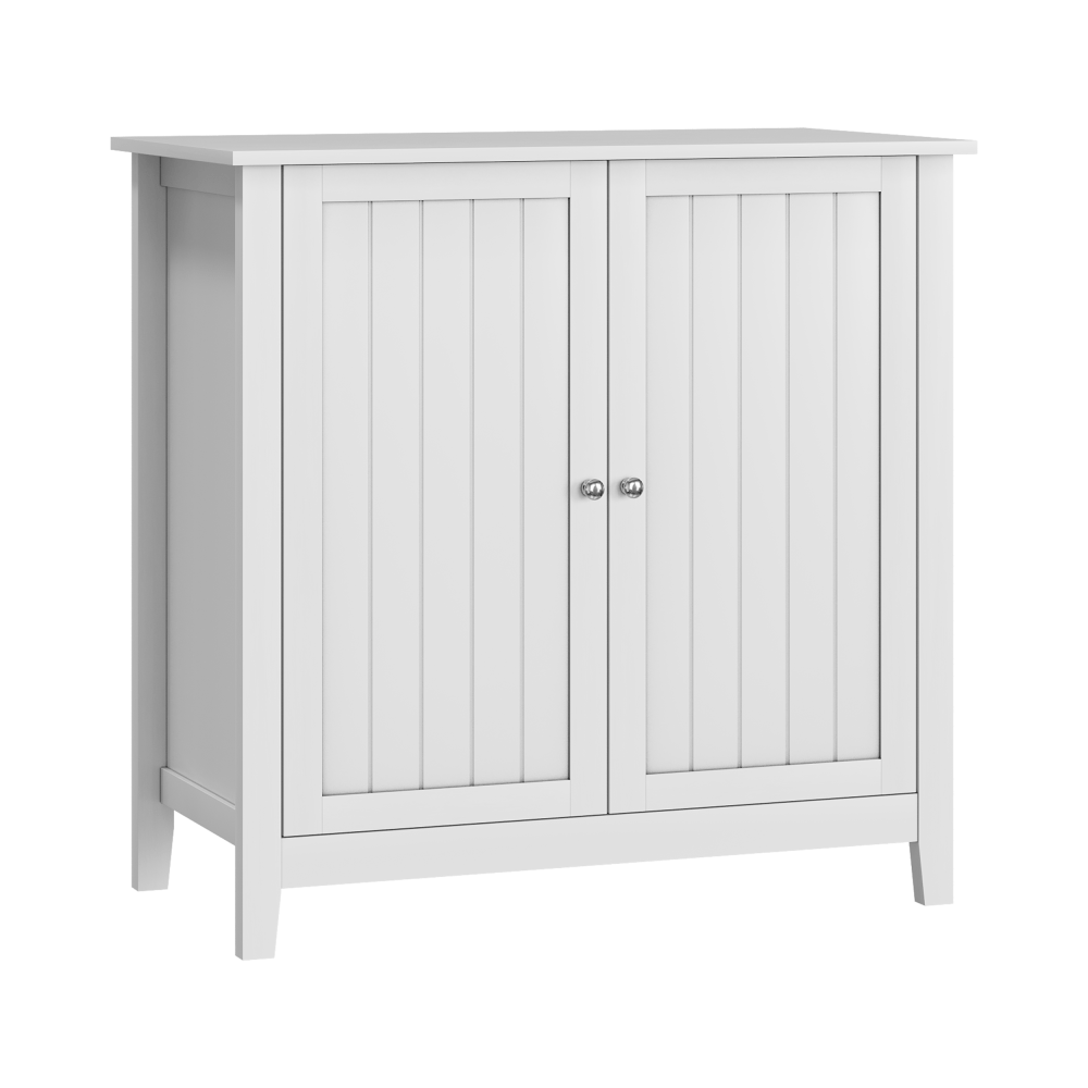 Dressoir – Opbergkast – Ladekast – Kast – Tv-meubel – Wit – Vloerstaand – Verstelbare Planken – Dubbele Deuren
