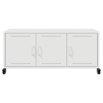 Tv Meubel – Tv Kast – Tv Meubels – Media Kast – Dressoir – Wit – Koudgewalst Staal – 100,5x39x43,5 cm