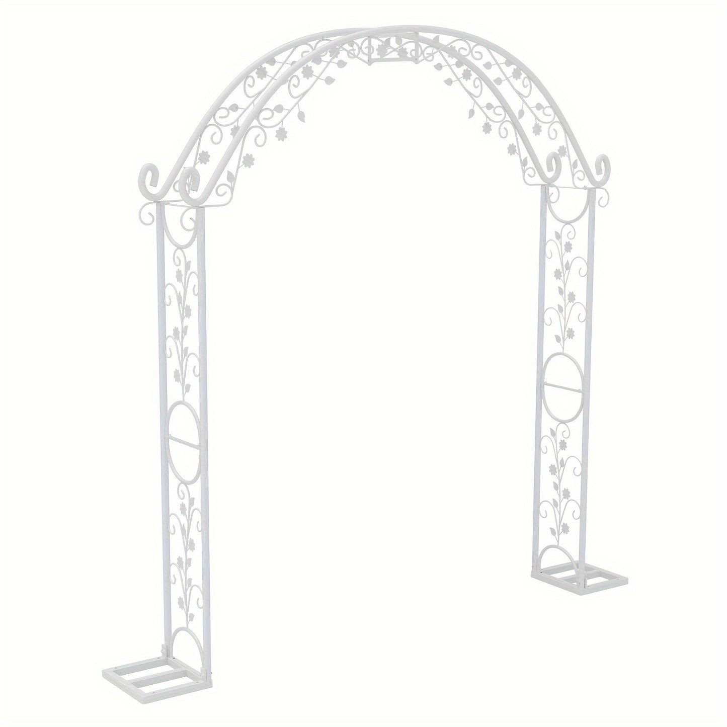 Witte Metalen Tuinboog – Tuinarche – Bruiloftsboog – Feestboog – Ceremonieboog – Duurzaam Metaal – Groot Formaat 220x240 cm