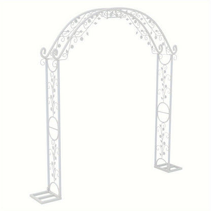 Witte Metalen Tuinboog – Tuinarche – Bruiloftsboog – Feestboog – Ceremonieboog – Duurzaam Metaal – Groot Formaat 220x240 cm