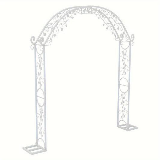 Witte Metalen Tuinboog – Tuinarche – Bruiloftsboog – Feestboog – Ceremonieboog – Duurzaam Metaal – Groot Formaat 220x240 cm