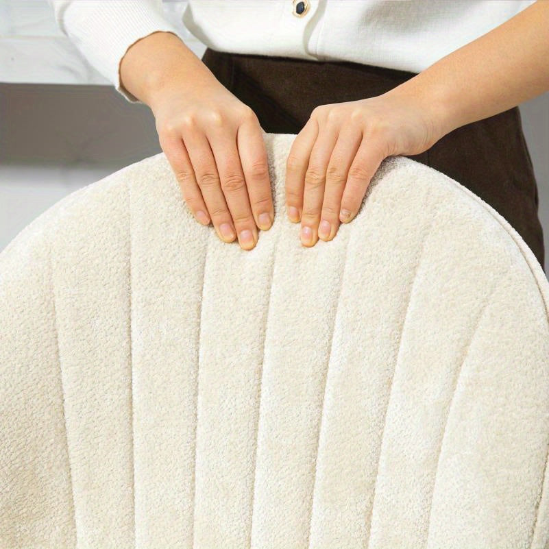 Barkrukset – Barkrukken – Barstoelen – Keukenstoelen – Zitkrukken – Verstelbare Zithoogte – Draaibare Stoffen Zitting – Beige Met Zwart Stalen Frame
