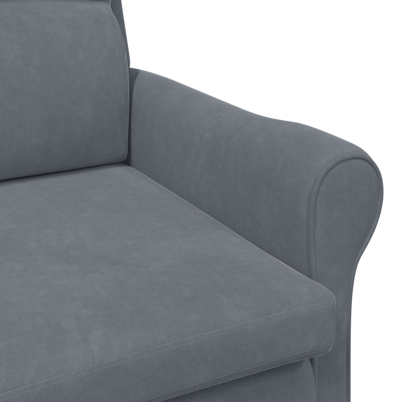 Fauteuil – Armstoel – Zetel – Lounge Stoel – Donkergrijs – Comfortabele Bekleding – Stevig Zacht Houten Frame