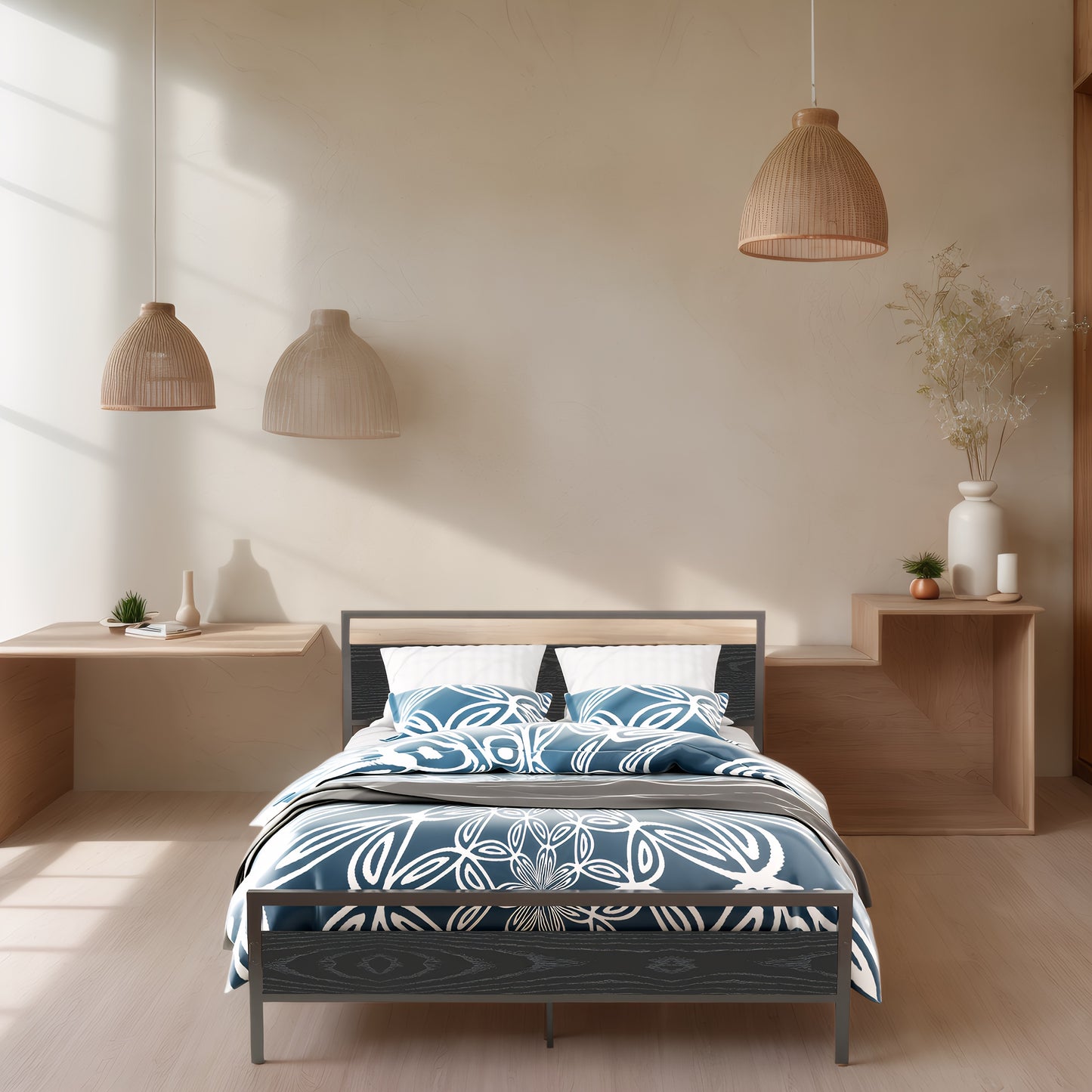 Metalen Bedframe – Stalen Bed – Gästebed – Modern Bed – Eenpersoonsbed – Royaal Opbergruimte – Stevig Stalen Frame – Lattenbodem Inclusief
