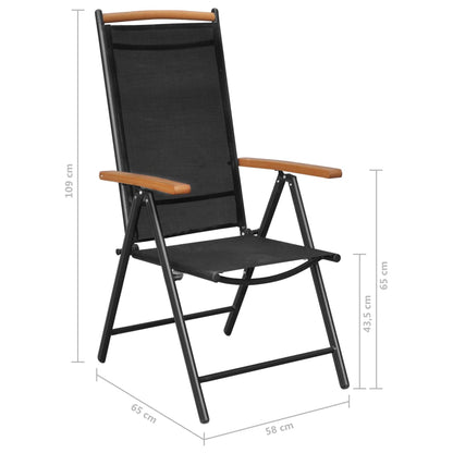 Tuinstoelen – Inklapbare Stoelen – Balkonstoelen – Aluminium Frame – Verstelbare Rugleuning – Weerbestendige Bekleding