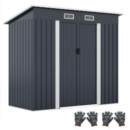 Buitenopslag Schuur – Tuinschuur – Berging – Tuinberging – Opbergschuur – Gegalvaniseerd Stalen Frame – Schroefloos Dak Met Ventilatie