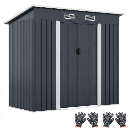 Buitenopslag Schuur – Tuinschuur – Berging – Tuinberging – Opbergschuur – Gegalvaniseerd Stalen Frame – Schroefloos Dak Met Ventilatie