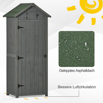 Tuinhuisje – Tuinkast – Tuinschuur – Berging – Gereedschapsschuur – Metalen Tuinkast – Gable Dak – Weerbestendig – 77x54,2x179 cm