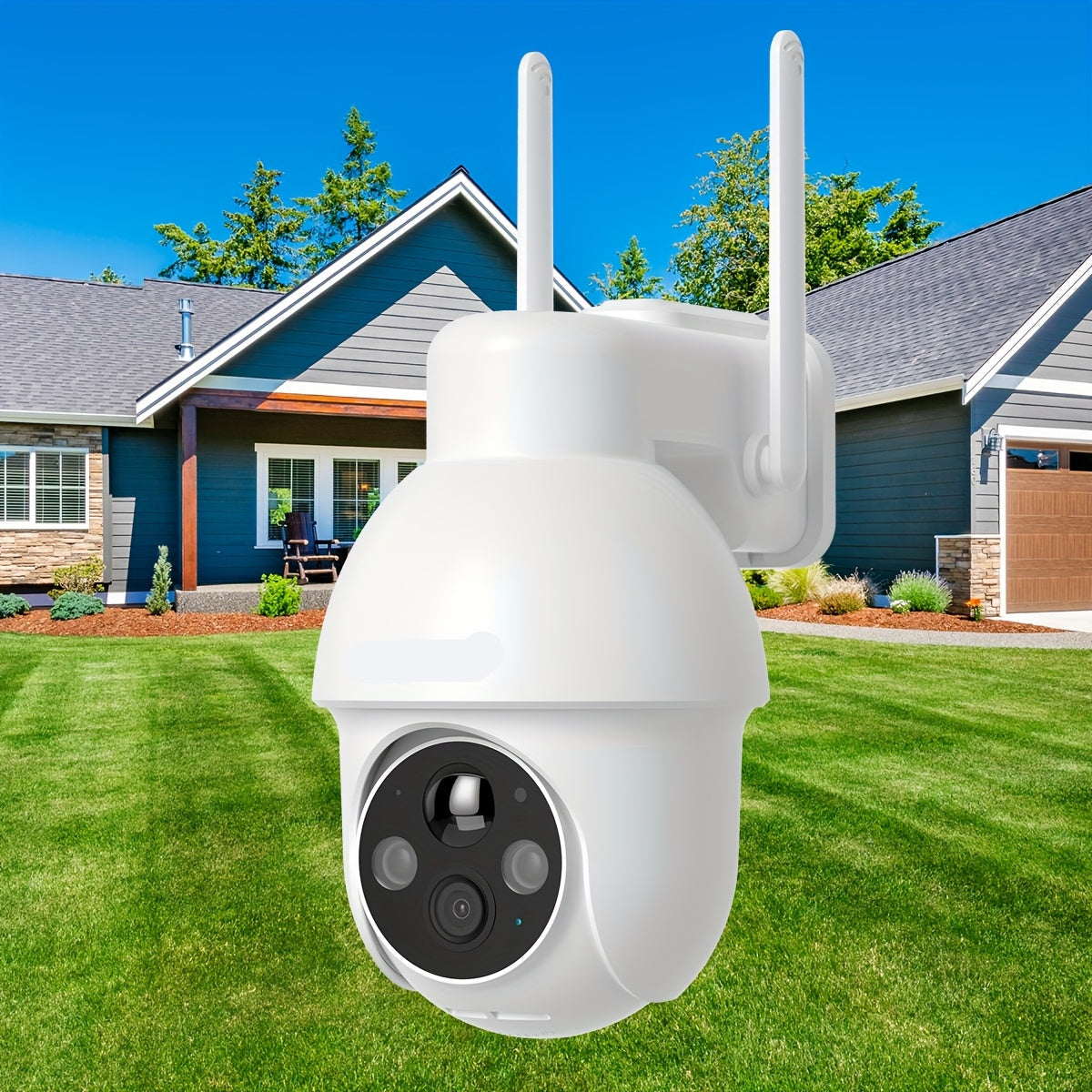 Beveiligingscamera – Zonnecamera – Buitencamera – Draadloze Camera – 3MP Full HD – Nachtvisie – Bewegingsdetectie - Wit