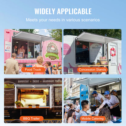 Foodtruck Luifel – Serviceraam – Verkoopkraam Raam – Mobiele Eetunit – Foodtruck Ramen – Aluminium Frame – 48"x36" Openingsmaat – Hydraulische Steunen