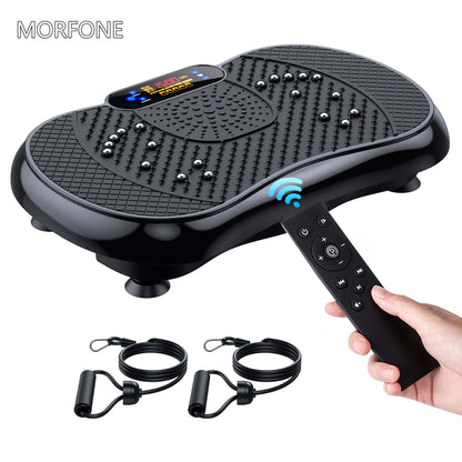 Trilplaat – Vibratieplaat – Trilmachine – Fitnessplatform – Vibratietrainer – 3 Intensiteitsmodi – 150 kg Belastbaar – Incl. Afstandsbediening en Weerstandsbanden