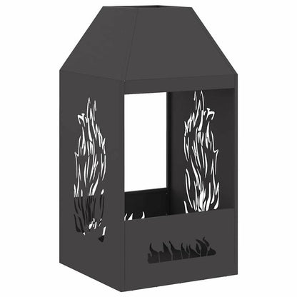Vuurkorf Zwart 50 x 50 x 100cm Koudgewalst staal This stylish rectangular outdoor fire pit provides warmth and ambiance on chilly evenings. It's built to last, so you don't have to worry about wear and tear. It's the perfect