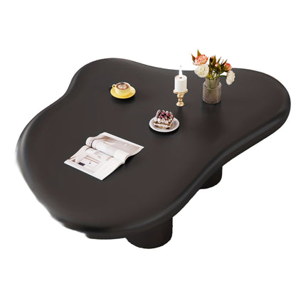 Salontafel – Koffietafel – Bijzettafel – Woonkamertafel – Tafeltje – Onregelmatige Wolkvorm – Modern Wit – Vier Poten – Compact – Eenvoudig Te Monteren