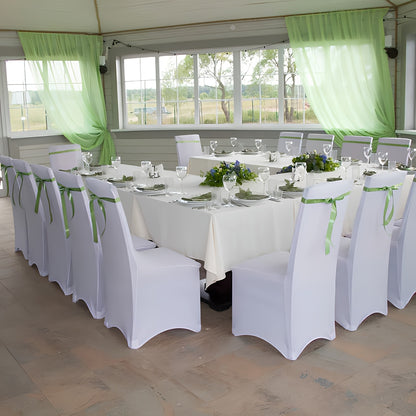 Set van 50/100 Stoelhoezen – Afneembare en Wasbare Witte Hoezen voor Eetkamerstoelen – Ideaal voor Hotels, Banketten, Keuken, Restaurant of Bruiloften