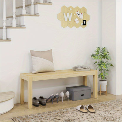 Rustieke Houten Bank – Eetkamerbank – Halbank – Keukenbank – Buitenbank – Draagkracht 240 kg – Afmeting 120x33x45 cm