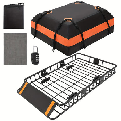 Dakkofferrek – Dakkofferdrager – Dakdrager – Bagagerek – Autodrager – Verstelbaar 162,56 cm – Robuust Stalen Frame – Weerbestendig Met Slot