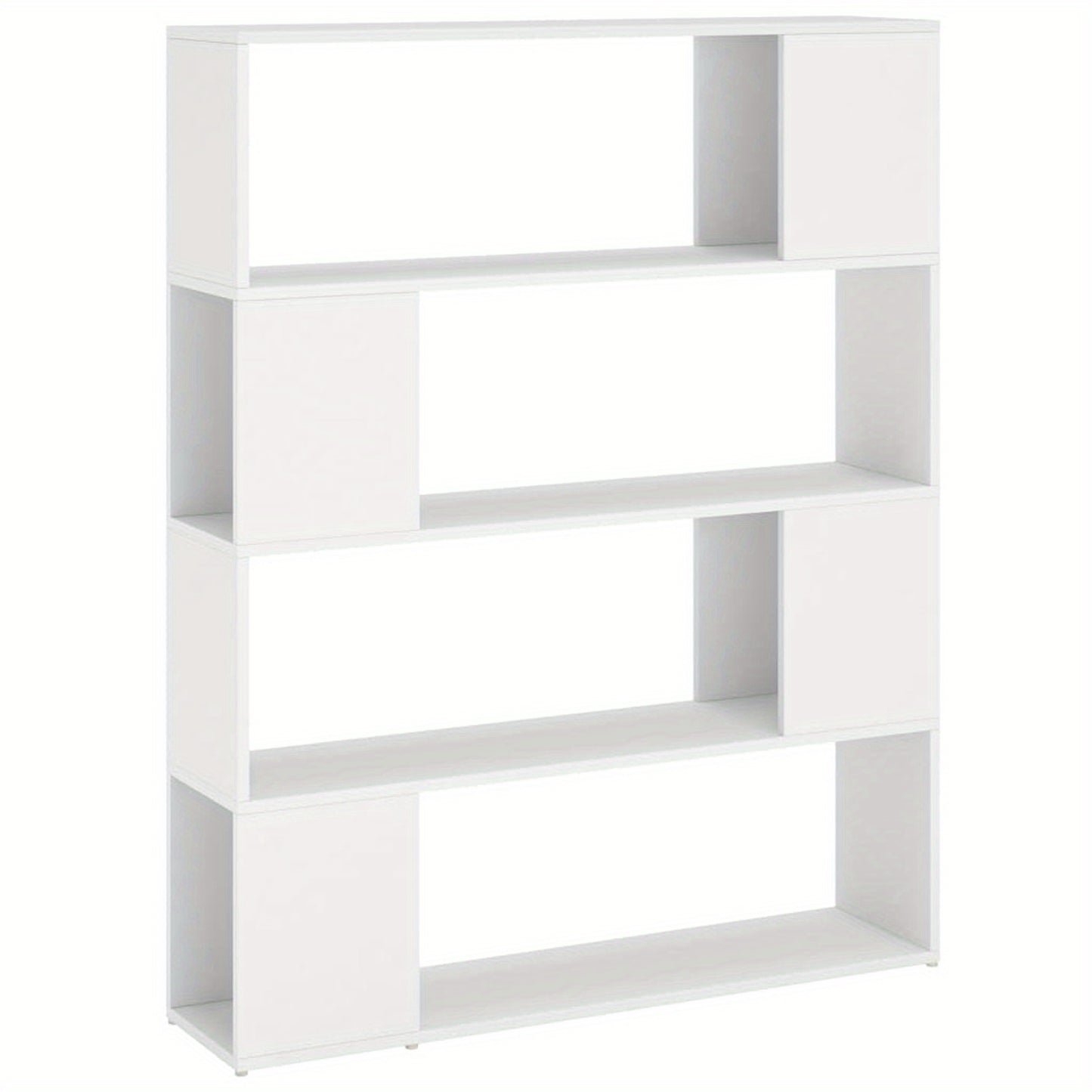 Boekenkast Wit – Room Divider – Opbergkast – Wandkast – Vakkenkast – Modern Design – 100x24x124 cm – Multifunctioneel Voor Woonkamer & Kantoor