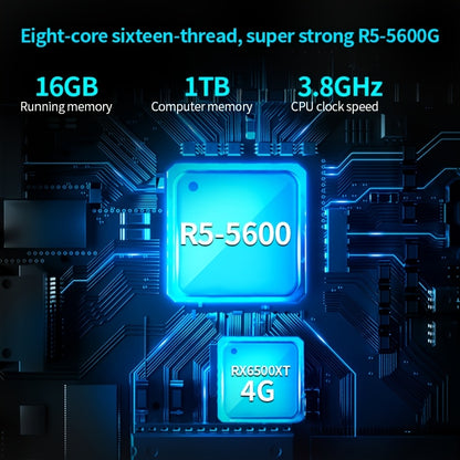 Gaming Desktop – Gaming PC – High Performance Computer – Esports Pc – Stijlvolle Desktop – AMD Ryzen 5 5600G Quad-Core – 16 GB RAM & 1 TB NVMe SSD