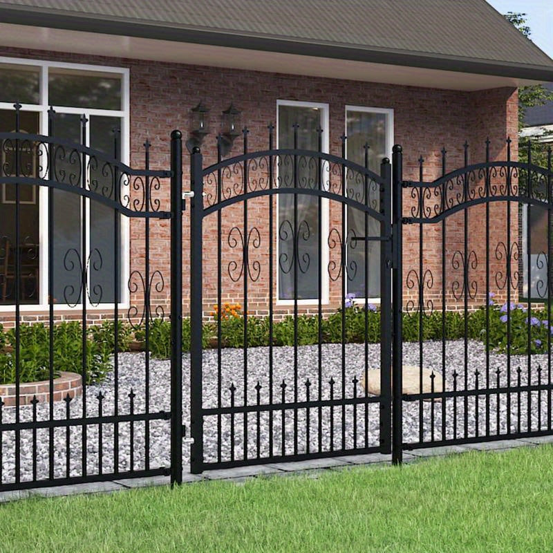Tuingate – Tuinpoort – Metalen Poort – Hekpoort – Draaipoort – Zwart Staal – 103x175 cm – Weerbestendig Poedercoating