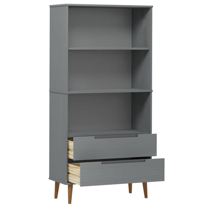 Boekenkast – Boekenrek – Opbergkast – Kantoor Kast – Wandkast – Massief Grenenhout – 85x35x170,5 cm – Scandinavisch Design