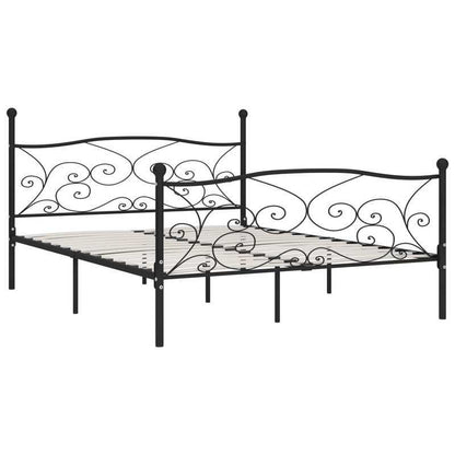 Heavy-Duty Metal Bed Frame - Full/Double Size (200x200cm/ 78x79in), Tool-Free Assembly, Sturdy Non-Wood Platform Bed Base for Modern, Minimalist, Industrial, or Scandinavian Bedrooms - Easy Assembly & Space-Saving Design, Bed