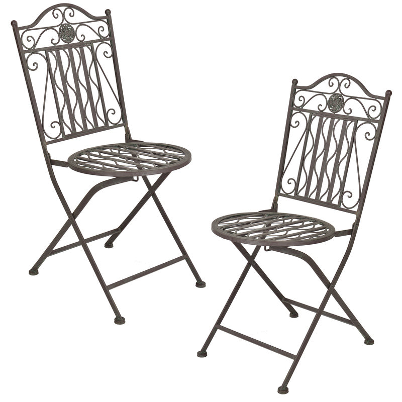 Bistro Set Biella 3pcs Foldable Metal