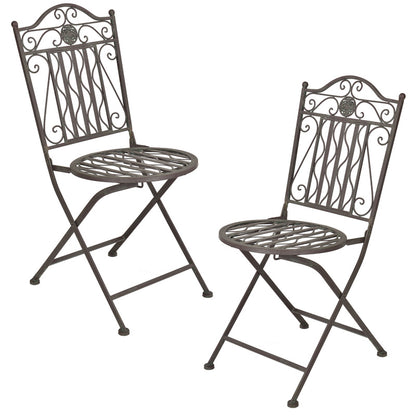 Bistro Set Biella 3pcs Foldable Metal