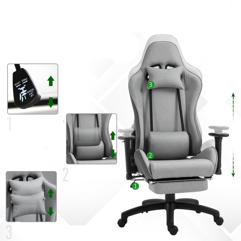 Bureaustoel – Ergonomische Stoel – Office Chair – Draaistoel – Kantoorkruk – Verstelbare Armleuningen – Verwijderbare Lendensteun – Schommelfunctie – Duurzaam Kunststof Frame – Comfortabel Zitten
