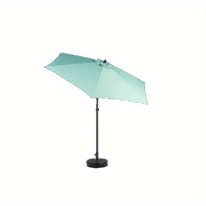 Large Rectangular Double Sided Outdoor Umbrella with Crank, Light Green Patio Garden Cantilever Umbrella, Durable Metal Frame and Waterproof Fabric for Deck Poolside Backyard Shade