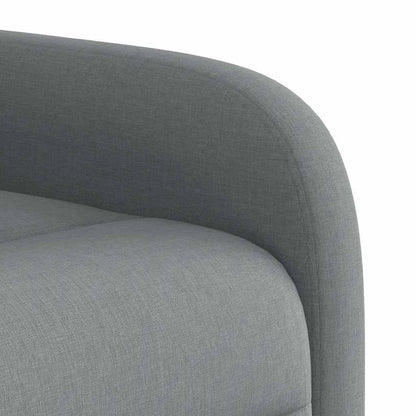 Fauteuil – Relaxstoel – Zitzak – Lounge Stoel – Leunstoel – Lichtgrijs – Stofbekleding – Verstelbare Rugleuning – Houten Frame