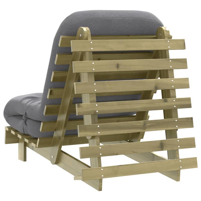 Futonbed – Sofa Bed – Loungestoel – Relaxstoel – Futonsofa – Rattan Materiaal – Ergonomische Hoofdsteun – 70x206x11 cm