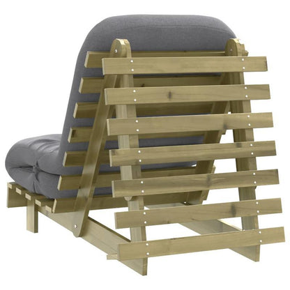 Futonbed – Sofa Bed – Loungestoel – Relaxstoel – Futonsofa – Rattan Materiaal – Ergonomische Hoofdsteun – 70x206x11 cm