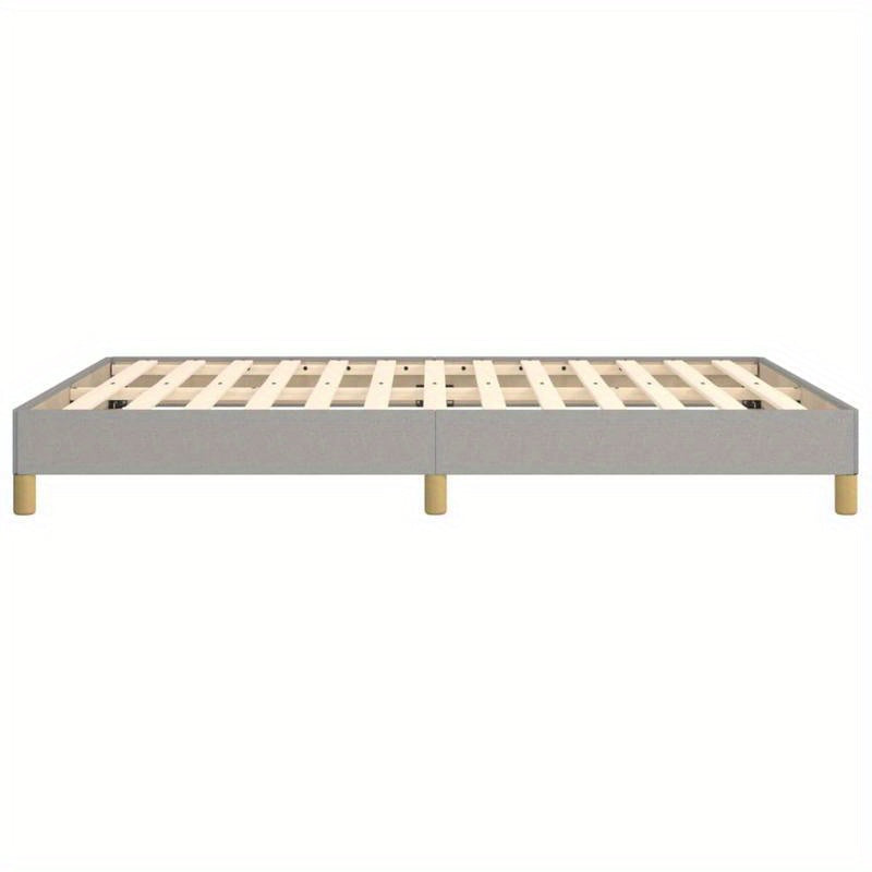 Modern Minimalist Bed Frame - Light Grey/White, Sturdy Wooden Platform Bed with Easy Assembly, No Box Spring Needed, Space-Saving Design for Small Rooms - Ideal for Apartments, Dorms, Guest Rooms - Mattress Not Included, Dorm
